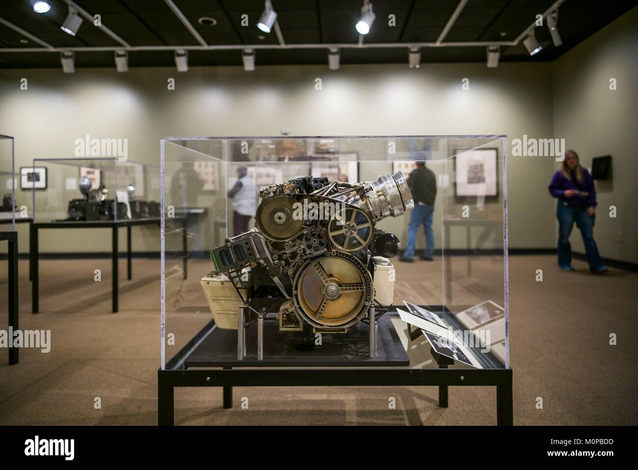 Stati Uniti,New York,Regione dei Laghi Finger,Rochester,George Eastman House e il Museo Internazionale della Fotografia,Kodak Lunar Orbiter della telecamera utilizzati nelle missioni spaziali verso la luna Foto Stock