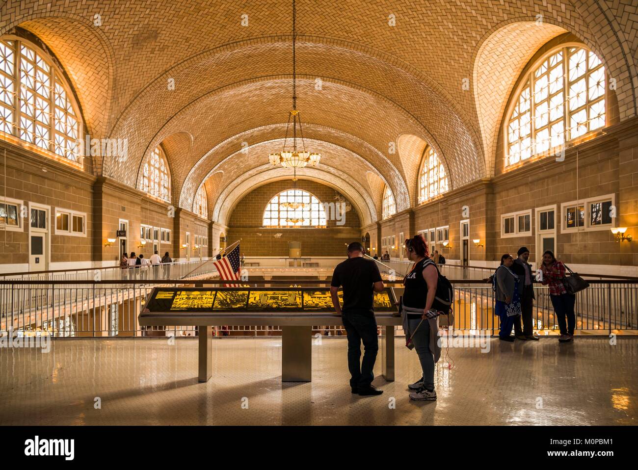 Stati Uniti,New York,New York City,Lower Manhattan,Ellis Island National Park,interno dell'edificio principale Foto Stock
