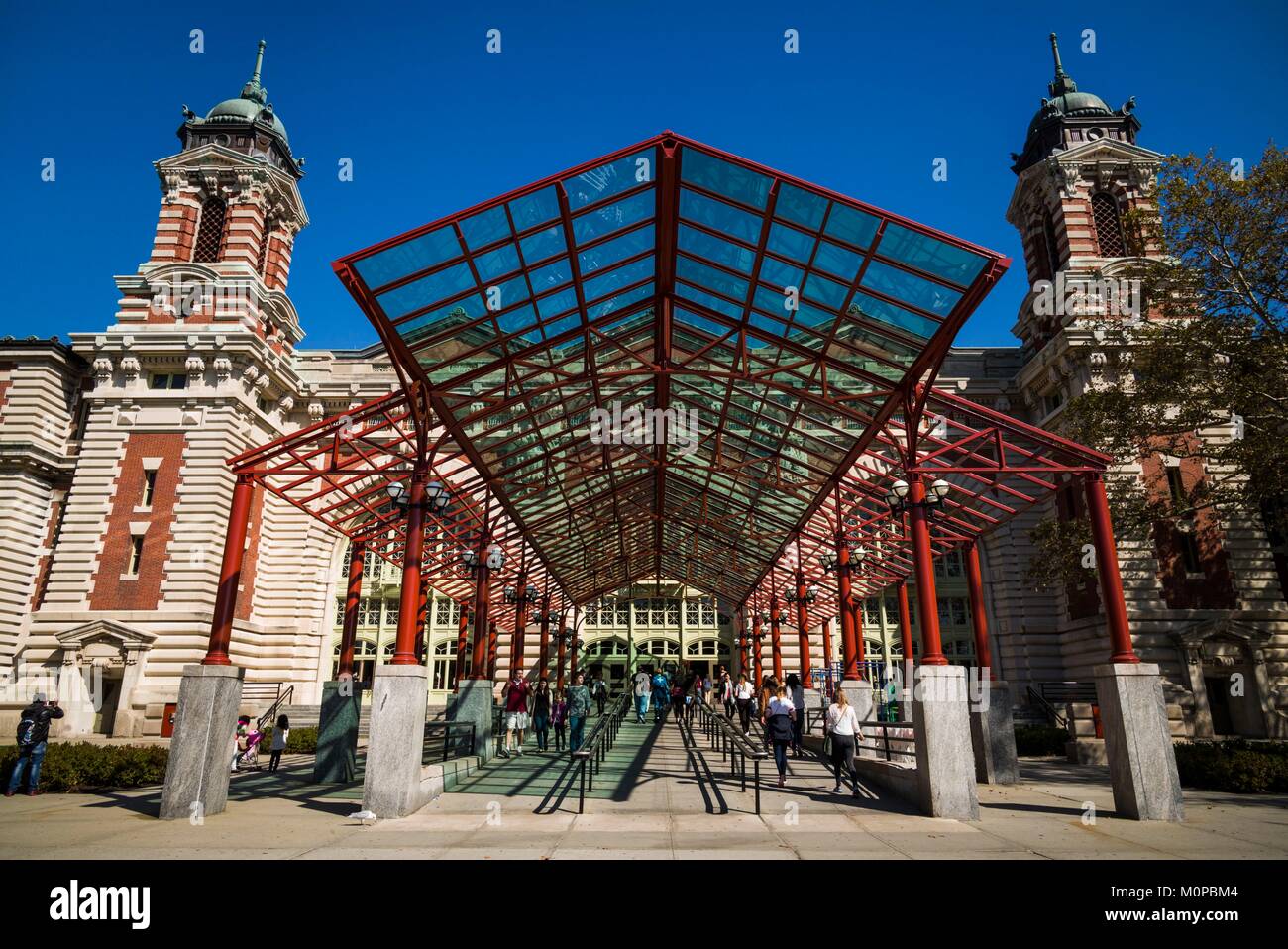 Stati Uniti,New York,New York City,Lower Manhattan,Ellis Island National Park,esterno Foto Stock