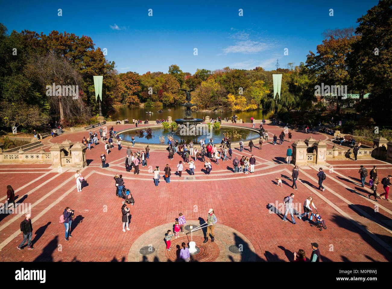 Stati Uniti,New York,New York City,Central Park,Fontana di Bethesda Foto Stock