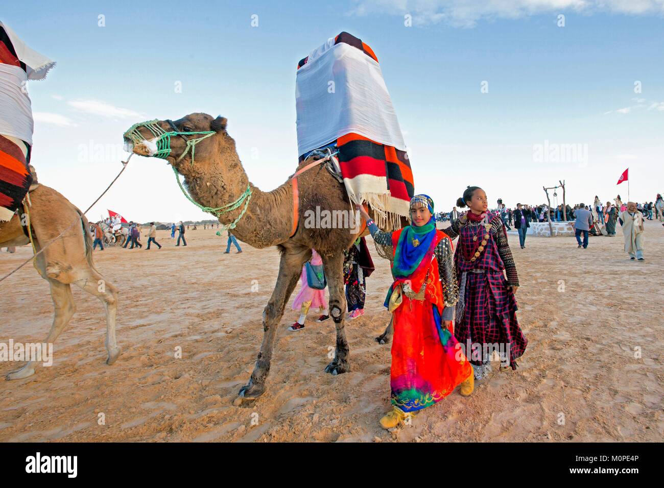 Tunisia,Douz,Sahara,festival internazionale del Sahara Douz,Beduino tradizionale matrimoni,Amazigh,berberi Foto Stock