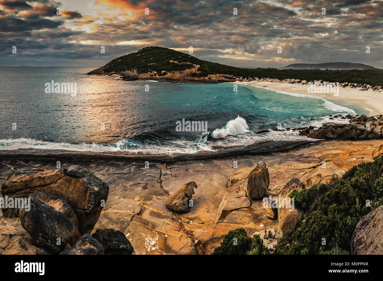 Poco Tagon Bay a Cape arido Parco Nazionale, Western Australia. Foto Stock