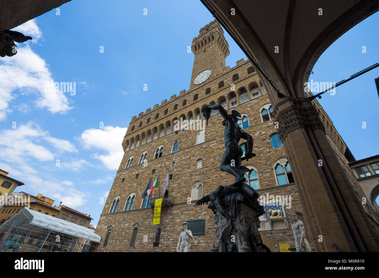 Firenze (Firenze), 28 luglio 2017 - Vista del Palazzo Vecchio a Firenze, Toscana, Italia Foto Stock