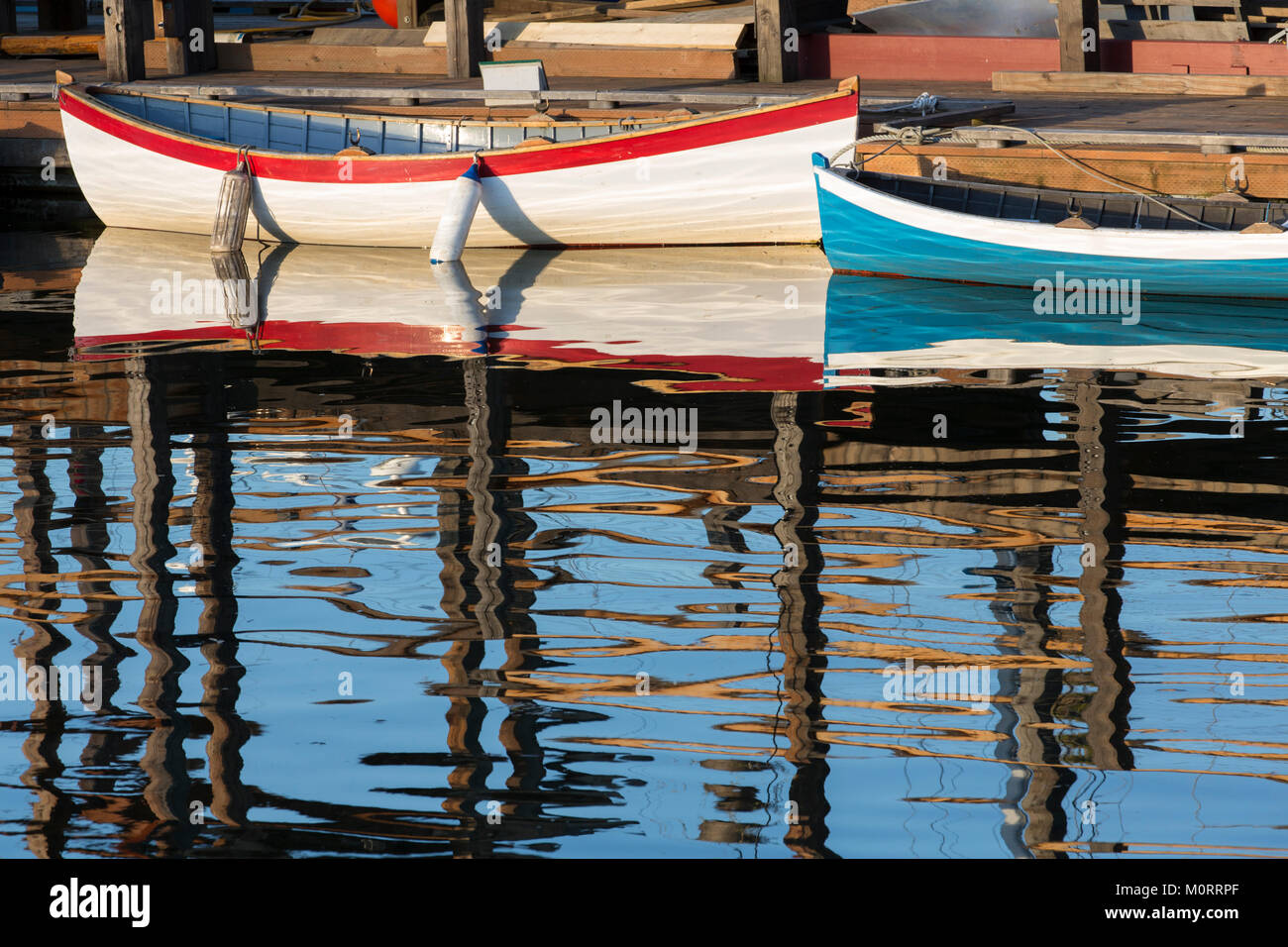 Stati Uniti, Washington, Seattle, il Lago Union, centro per barche di legno Foto Stock