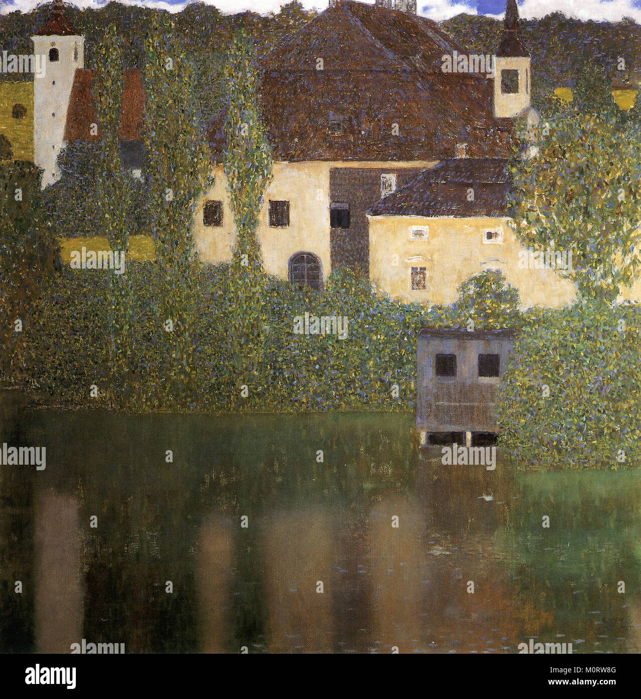 Gustav Klimt - Schloss Kammer sul lago Attersee I (Watercastle) Foto Stock