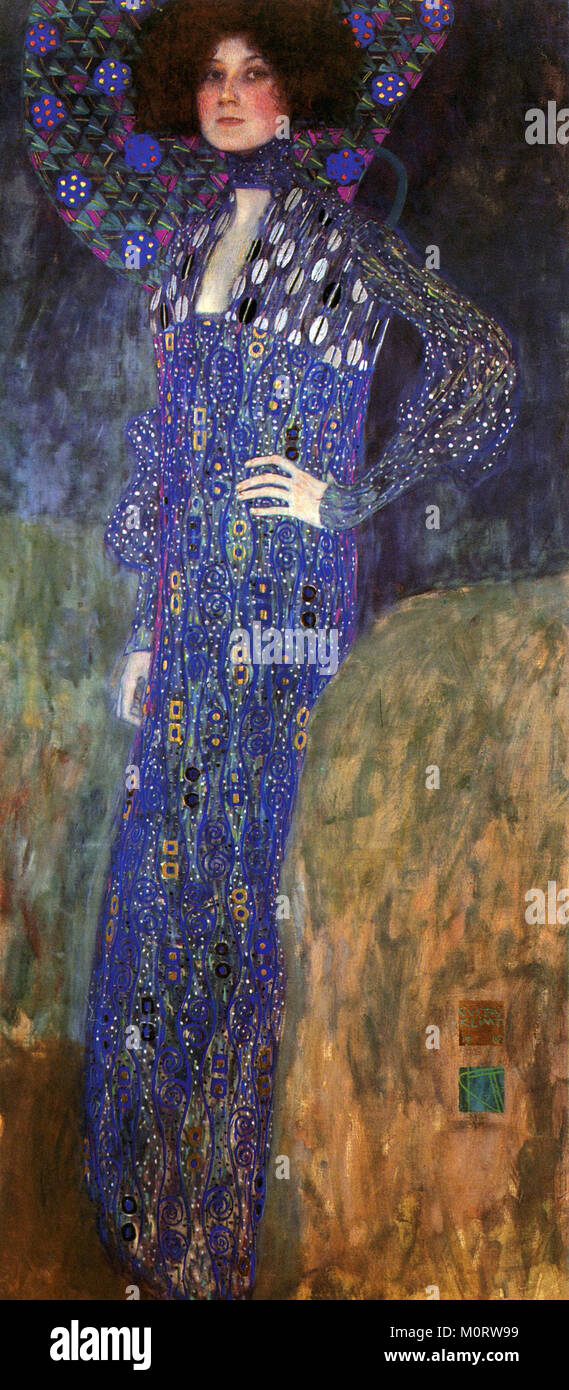 Gustav Klimt - Ritratto di Emilie Flöge Foto Stock