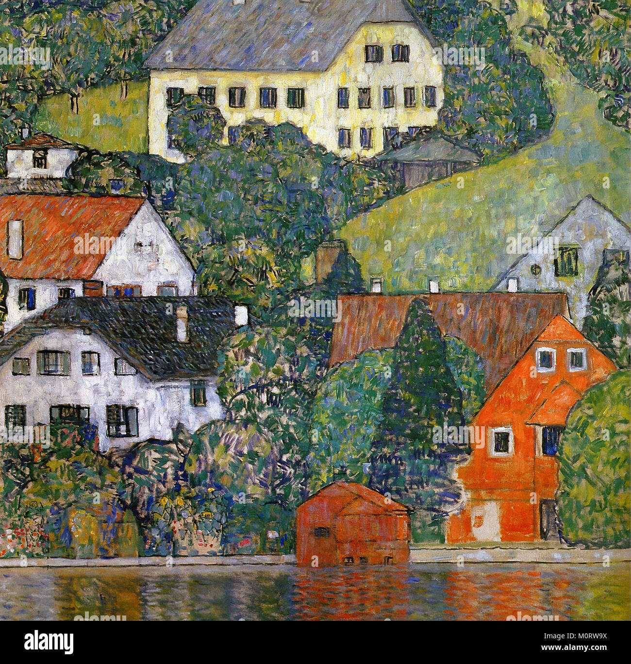 Gustav Klimt - Case in Unterach sul lago Attersee Foto Stock