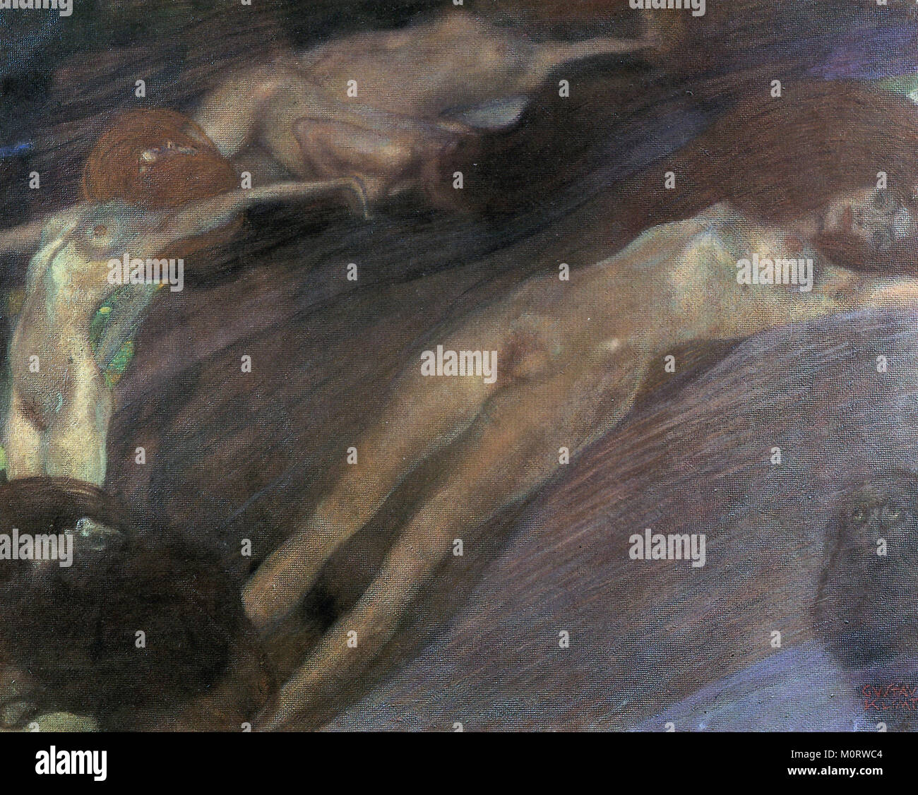 Gustav Klimt - Bewegte Wasser Foto Stock