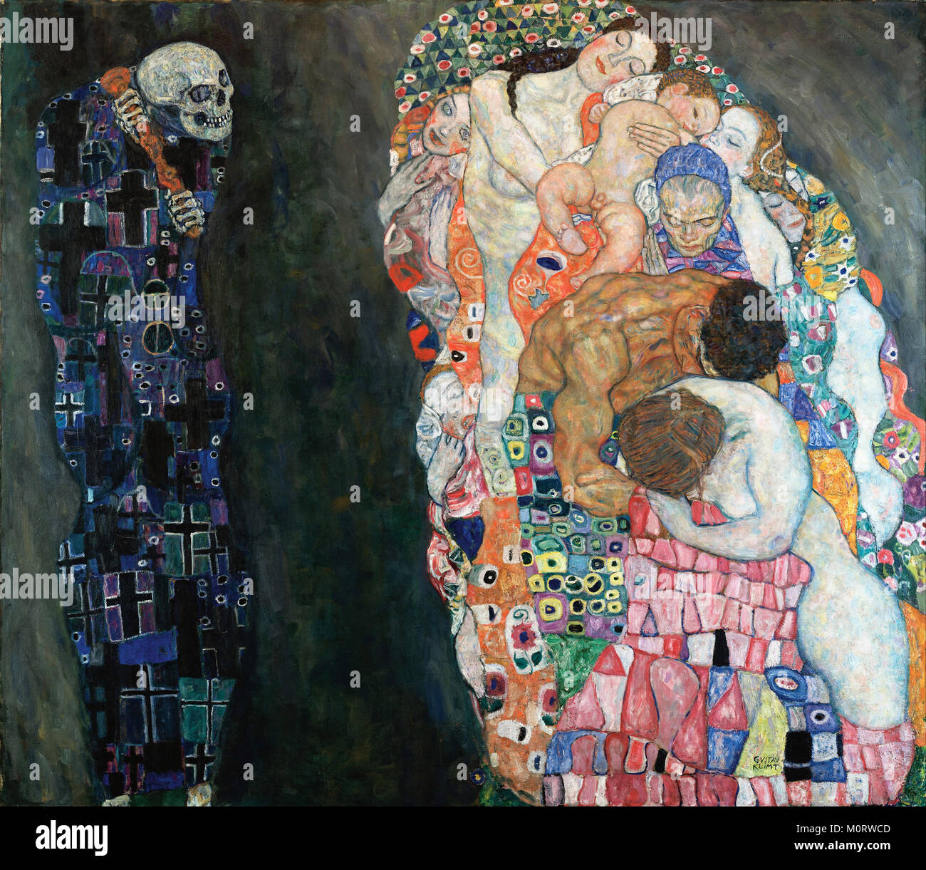 Gustav Klimt - La morte e la vita Foto Stock