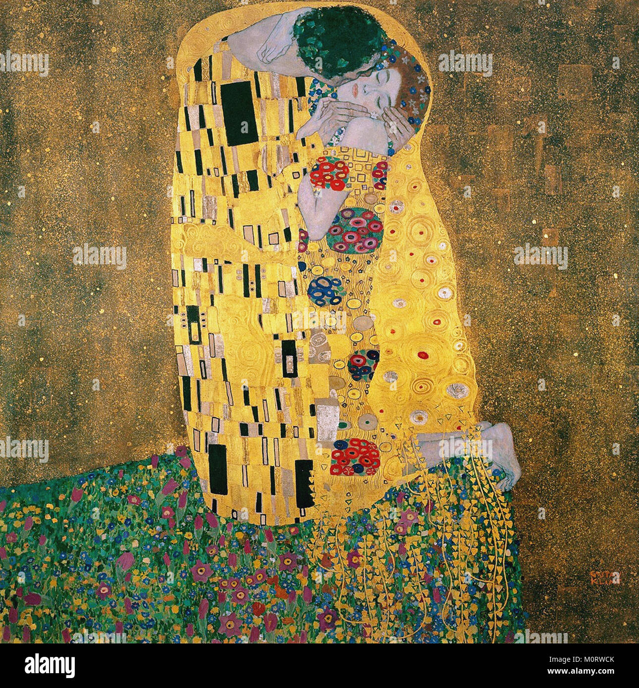 Gustav Klimt Il bacio Foto Stock