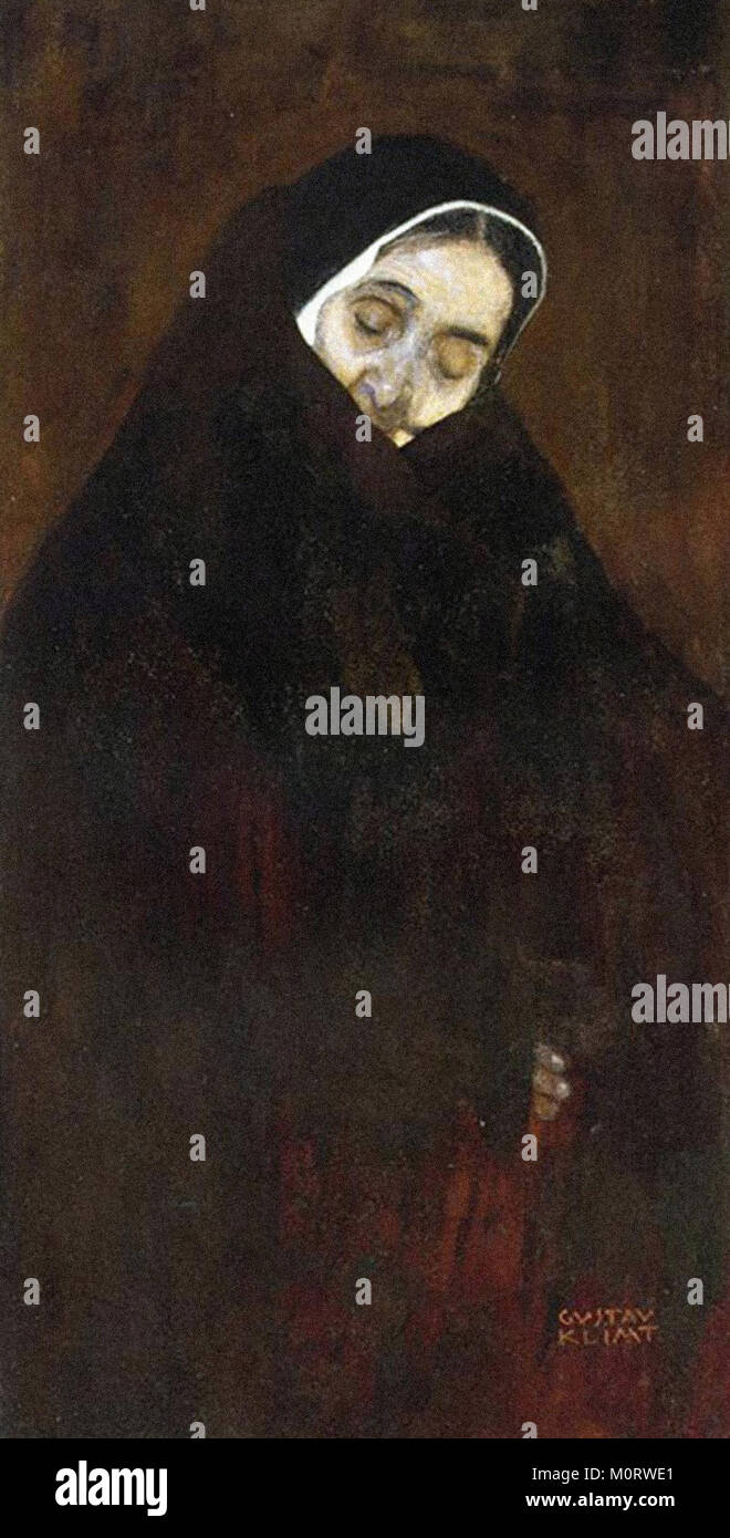 Gustav Klimt vecchia donna Foto Stock