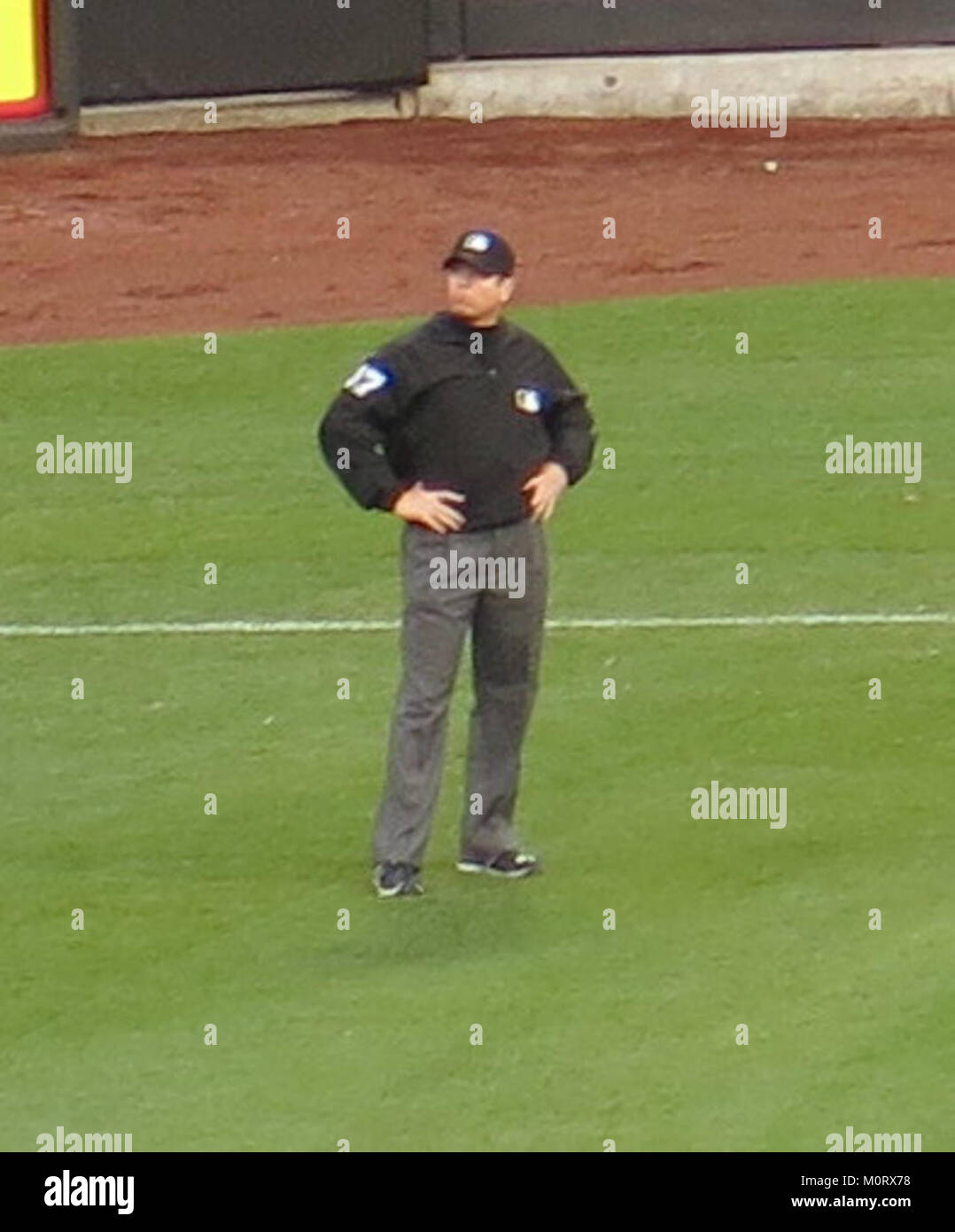 Carlos Torres è un arbitro della Major League Baseball, noto per il suo ruolo di arbitro in varie partite. Ha servito come arbitro nella American League ed è stato coinvolto in partite di alto profilo e eventi post-stagione. Foto Stock