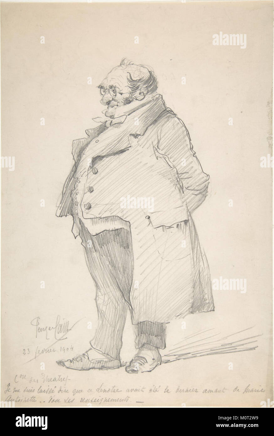 Questa caricatura è un'opera d'arte presente nella collezione del Metropolitan Museum of Art È noto per le sue caratteristiche esagerate e la rappresentazione umoristica dei soggetti, che riflette la forma d'arte satirica popolare in vari periodi storici. Foto Stock