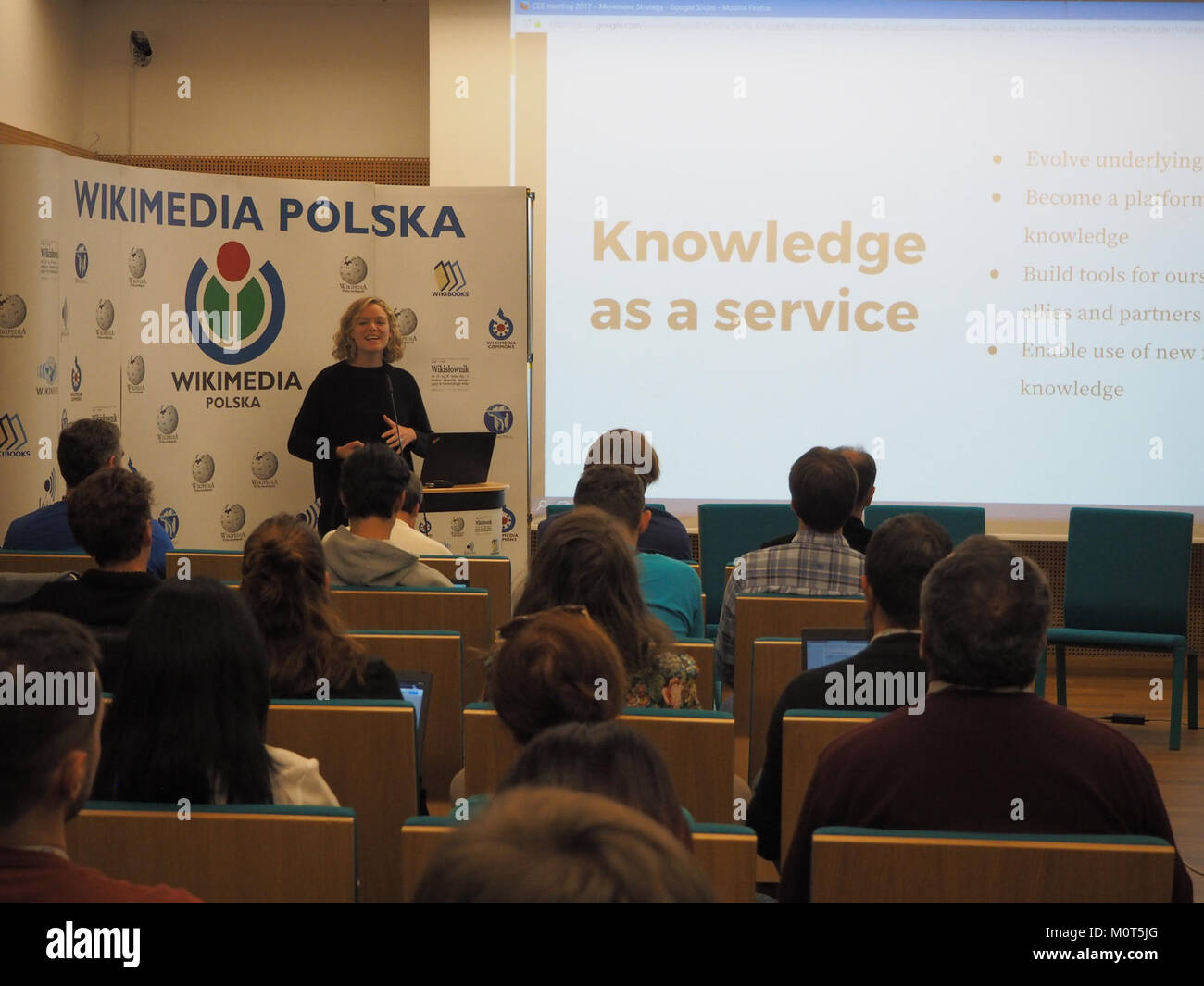 L'incontro CEE del 2017 ha discusso la strategia futura del movimento Wikimedia, concentrandosi sulla crescita della comunità, lo sviluppo dei contenuti e l'impatto regionale nell'Europa centrale e orientale. Foto Stock