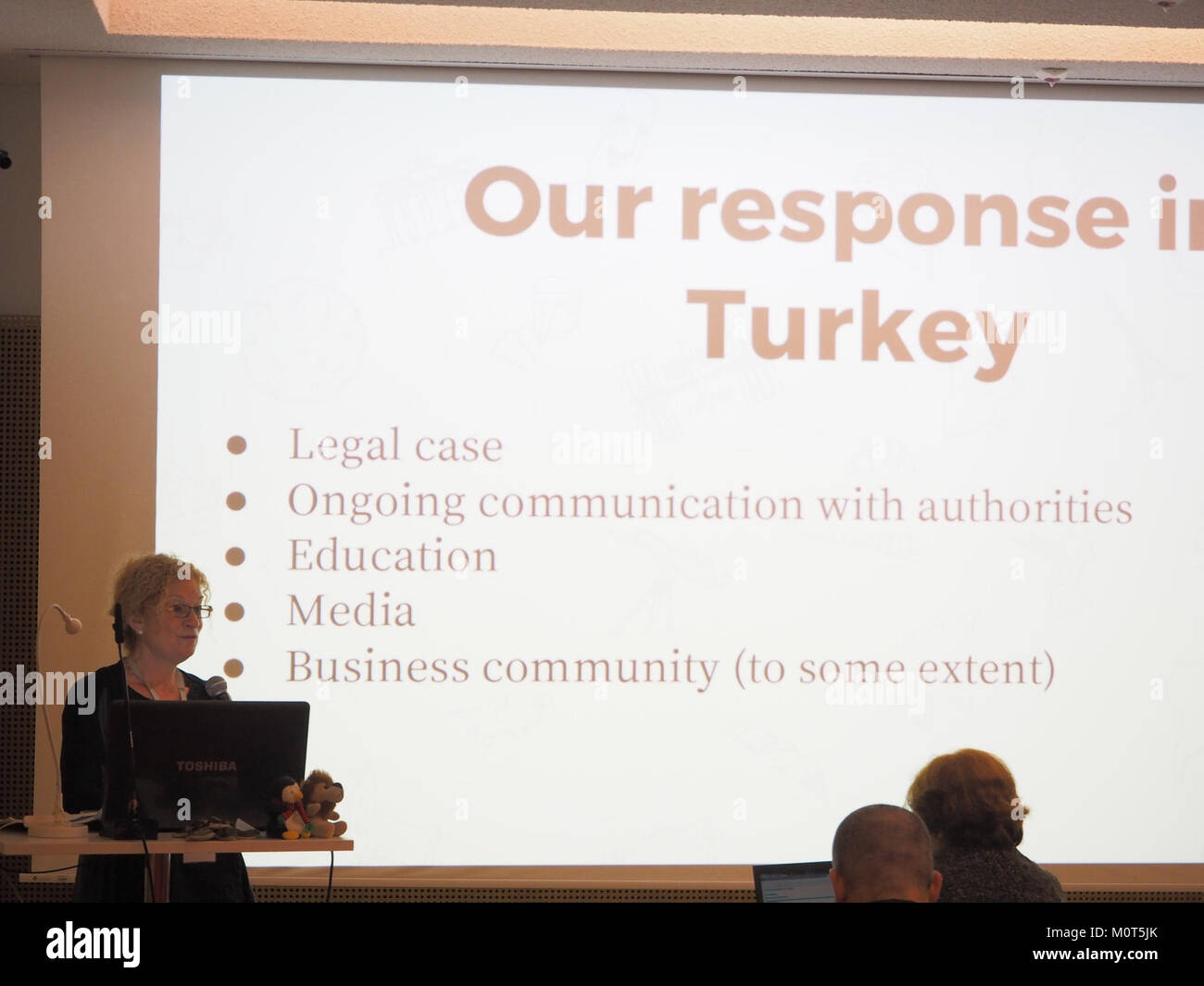 Questa sessione del CEE Meeting 2017 prevede una sessione di domande e risposte con il General Counsel of the World Monuments Fund (WMF), in cui vengono discussi argomenti chiave relativi alla protezione dei siti del patrimonio culturale. Foto Stock