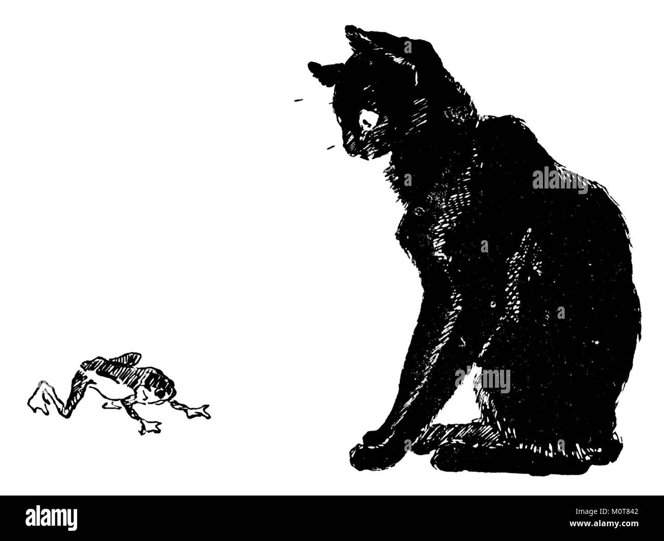 L'opera d'arte "Cats- Pictures Without Words" fa parte della collezione MET, che mostra un'esplorazione visiva dei gatti attraverso l'arte. Il pezzo rappresenta una rappresentazione creativa di figure feline, catturandone l'eleganza e il mistero. Foto Stock