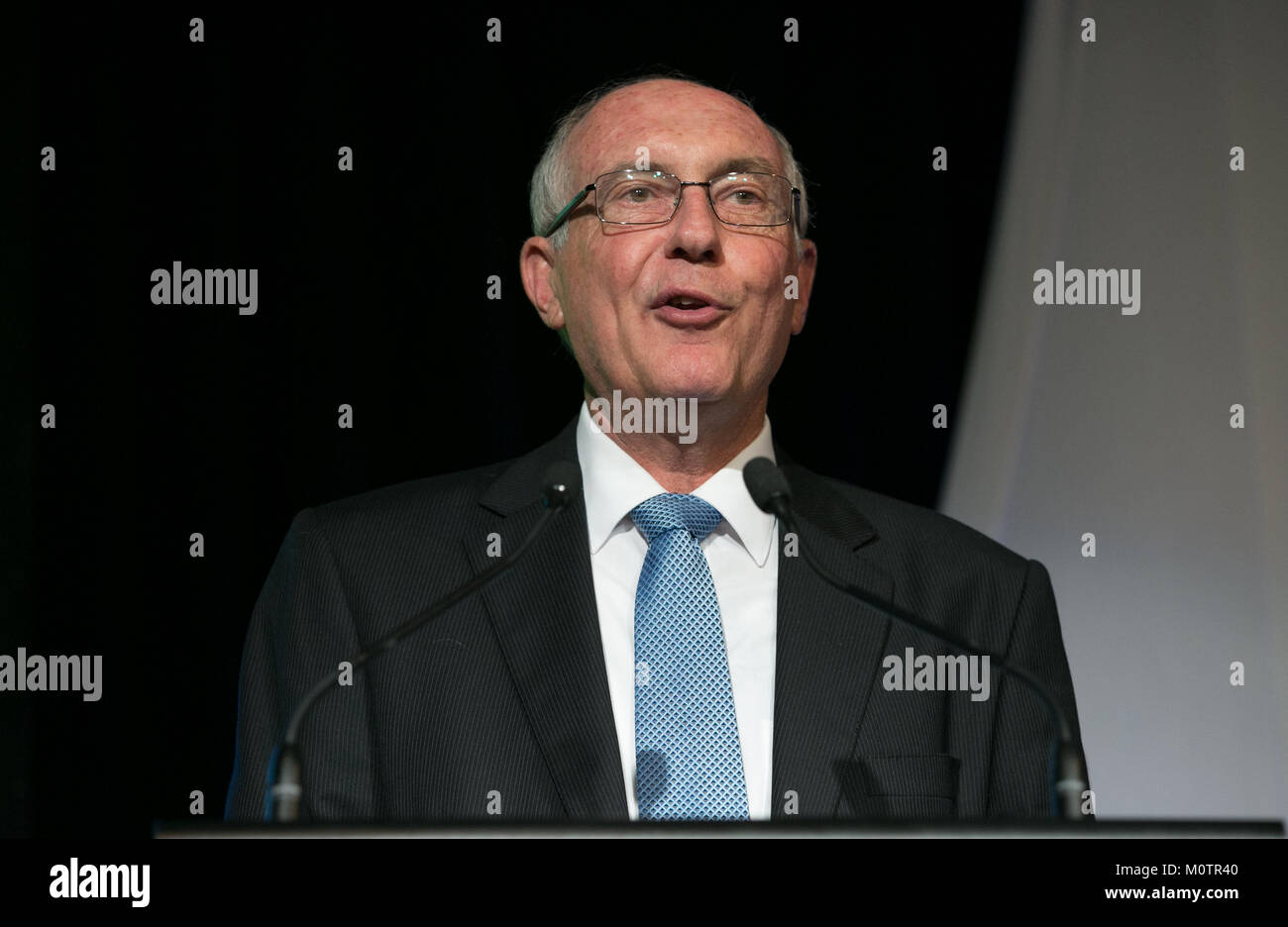 Hon Warren Truss MP intervenendo a una conferenza di affari di Melbourne Foto Stock