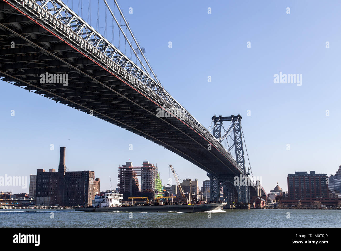 Williamsburg Bridge di Manahattan, New York Foto Stock