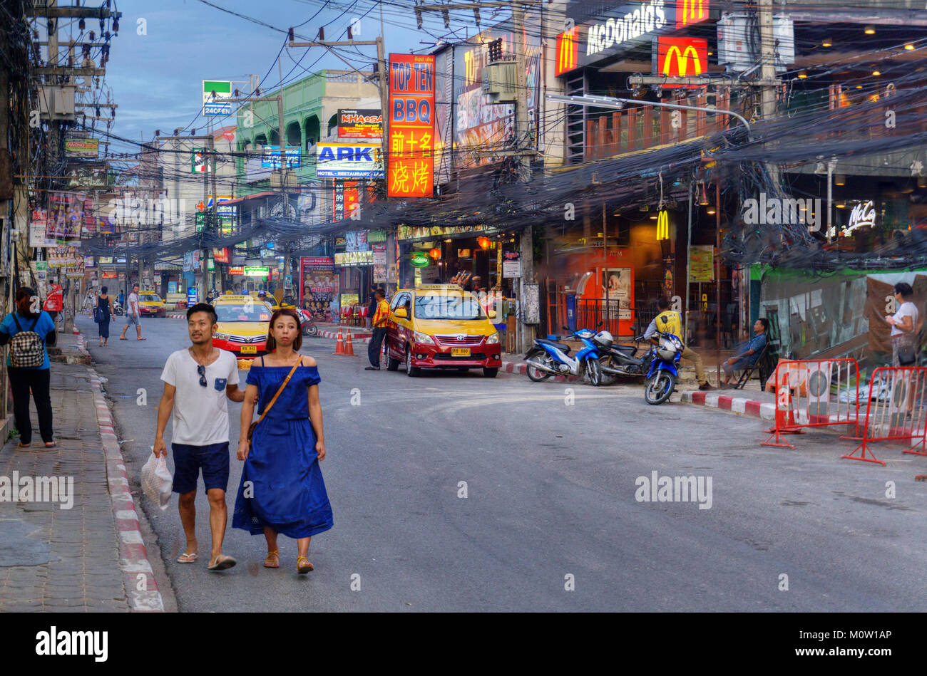 Asia,Thailandia,Koh Samui Island,Chaweng city Foto Stock