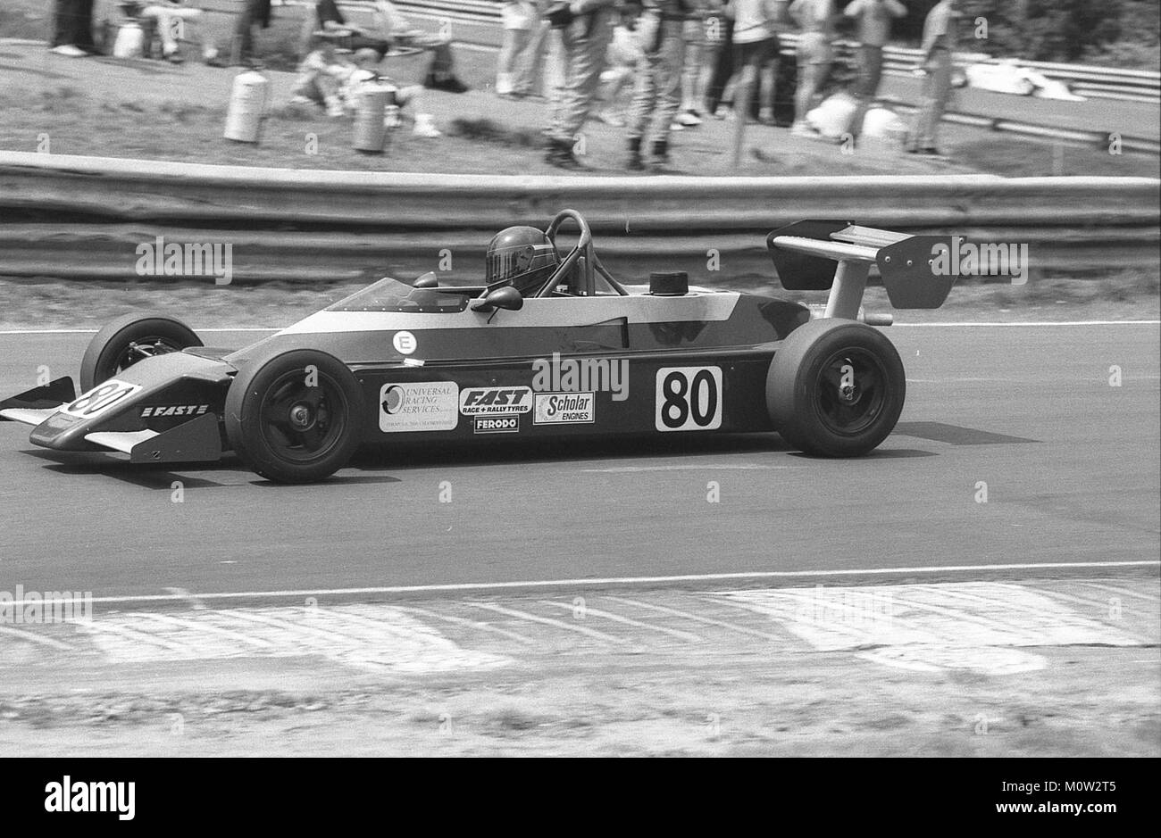 American F1 race car designer Steve Nichols racing per piacere Foto Stock