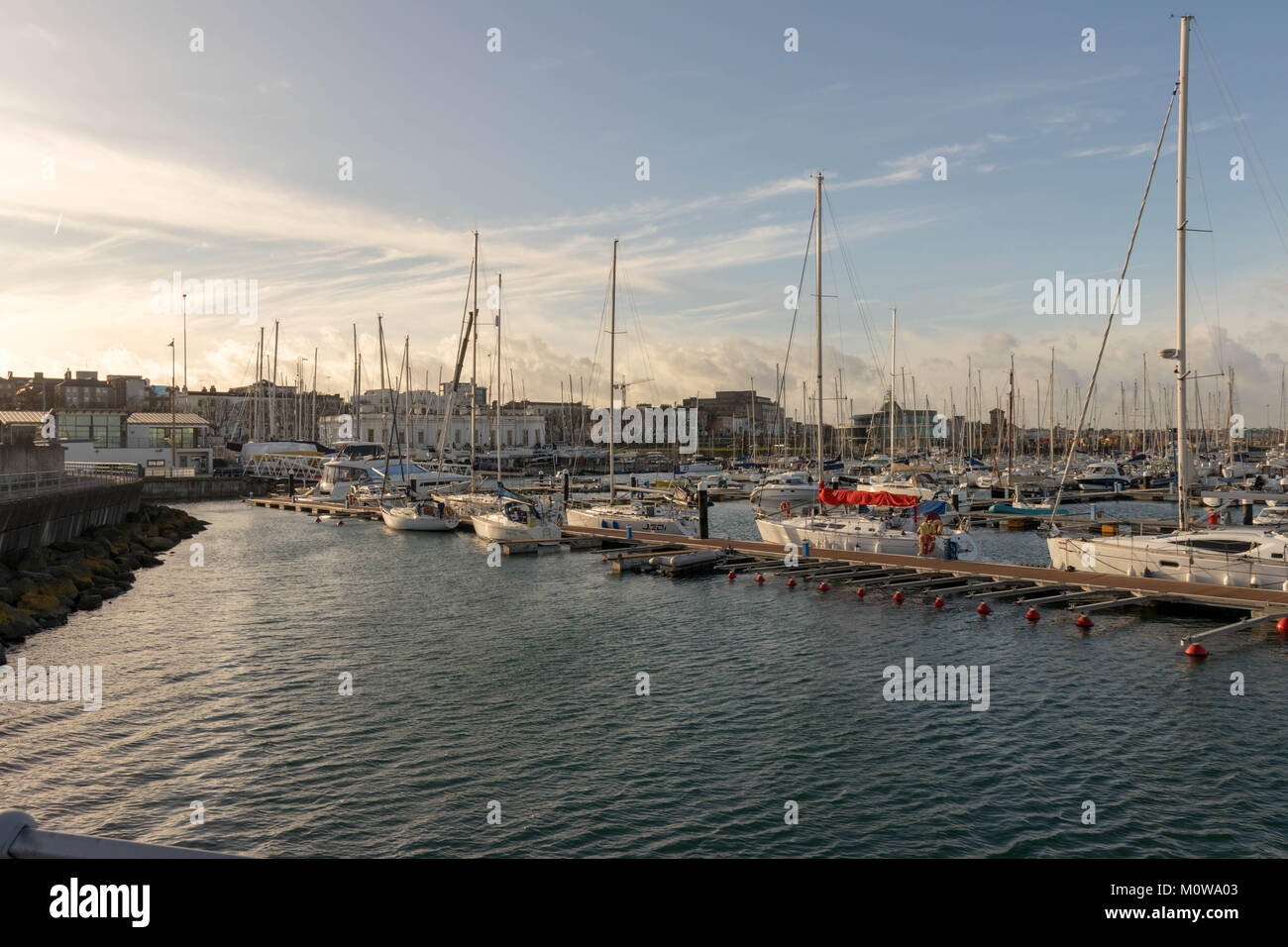 Dun Laoghaire Marina Foto Stock