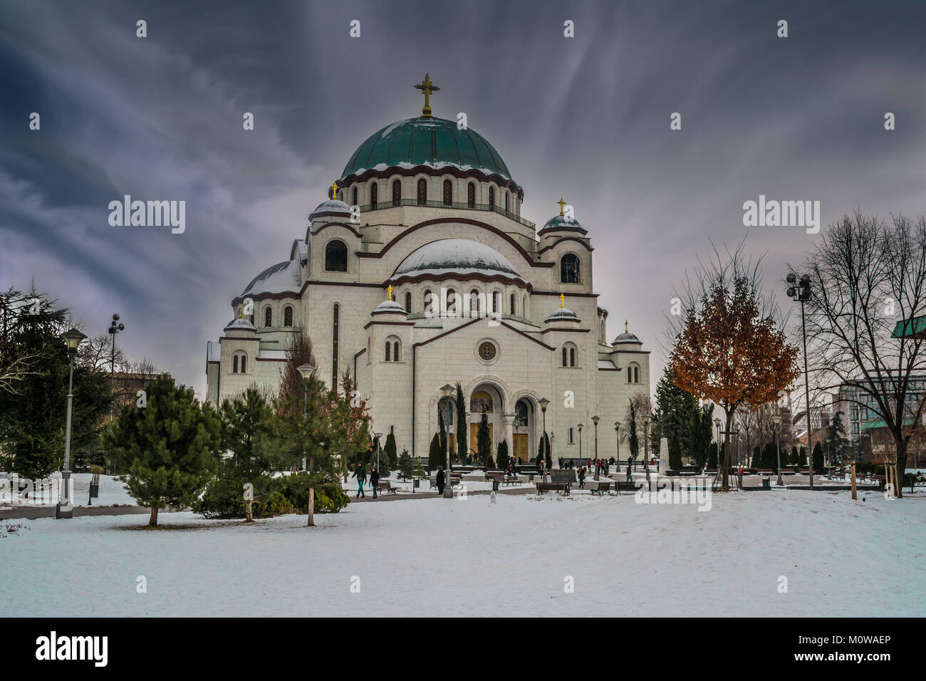 Chiesa di San Sava (Hram Svetog Save), uno dei principali luoghi di interesse di Belgrado, Serbia. Foto Stock