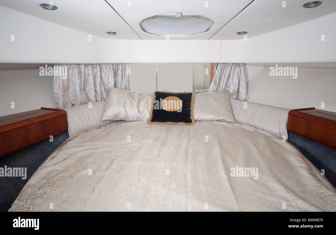 Camera da letto della barca Foto Stock