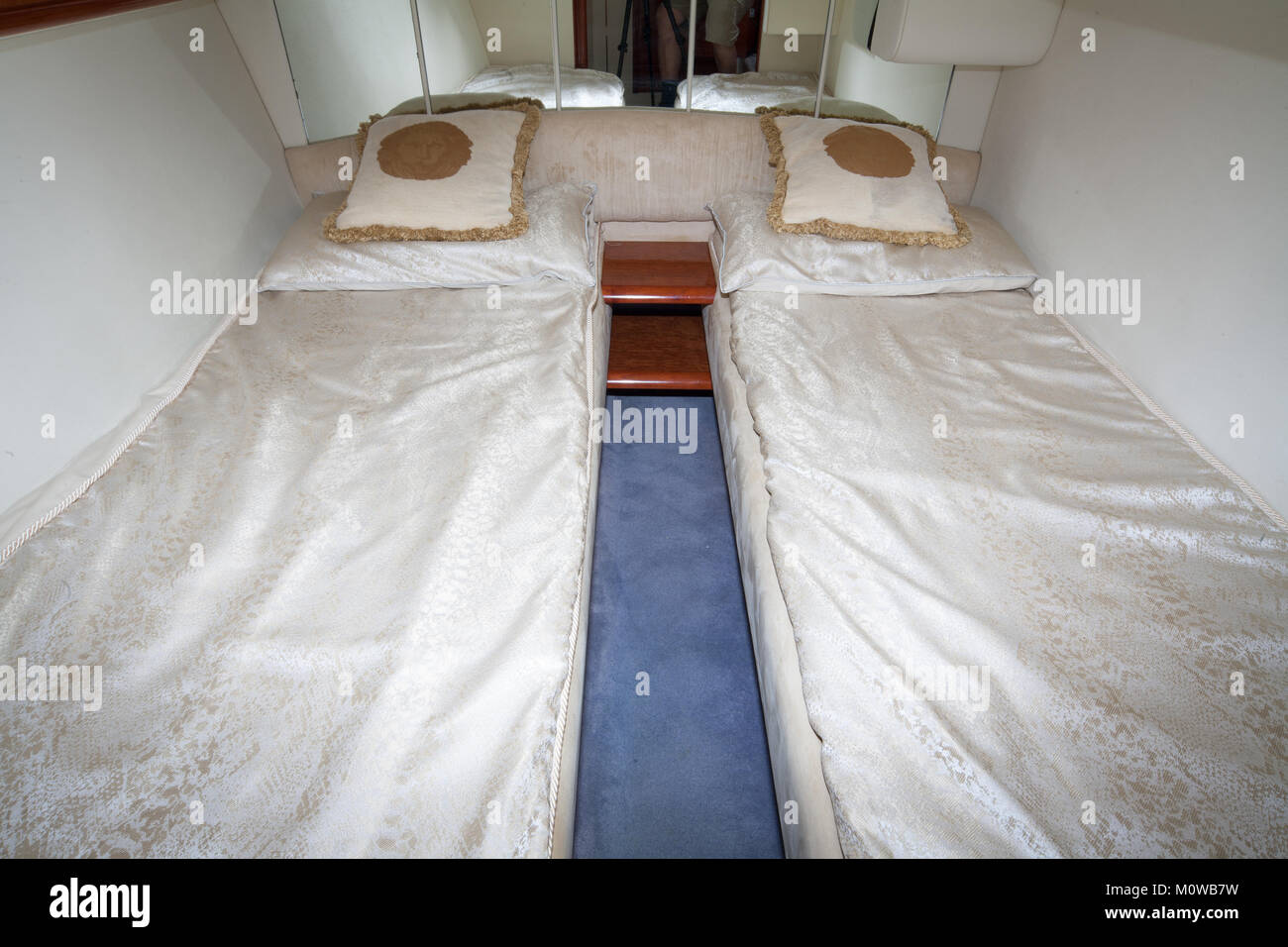 Camera da letto della barca Foto Stock