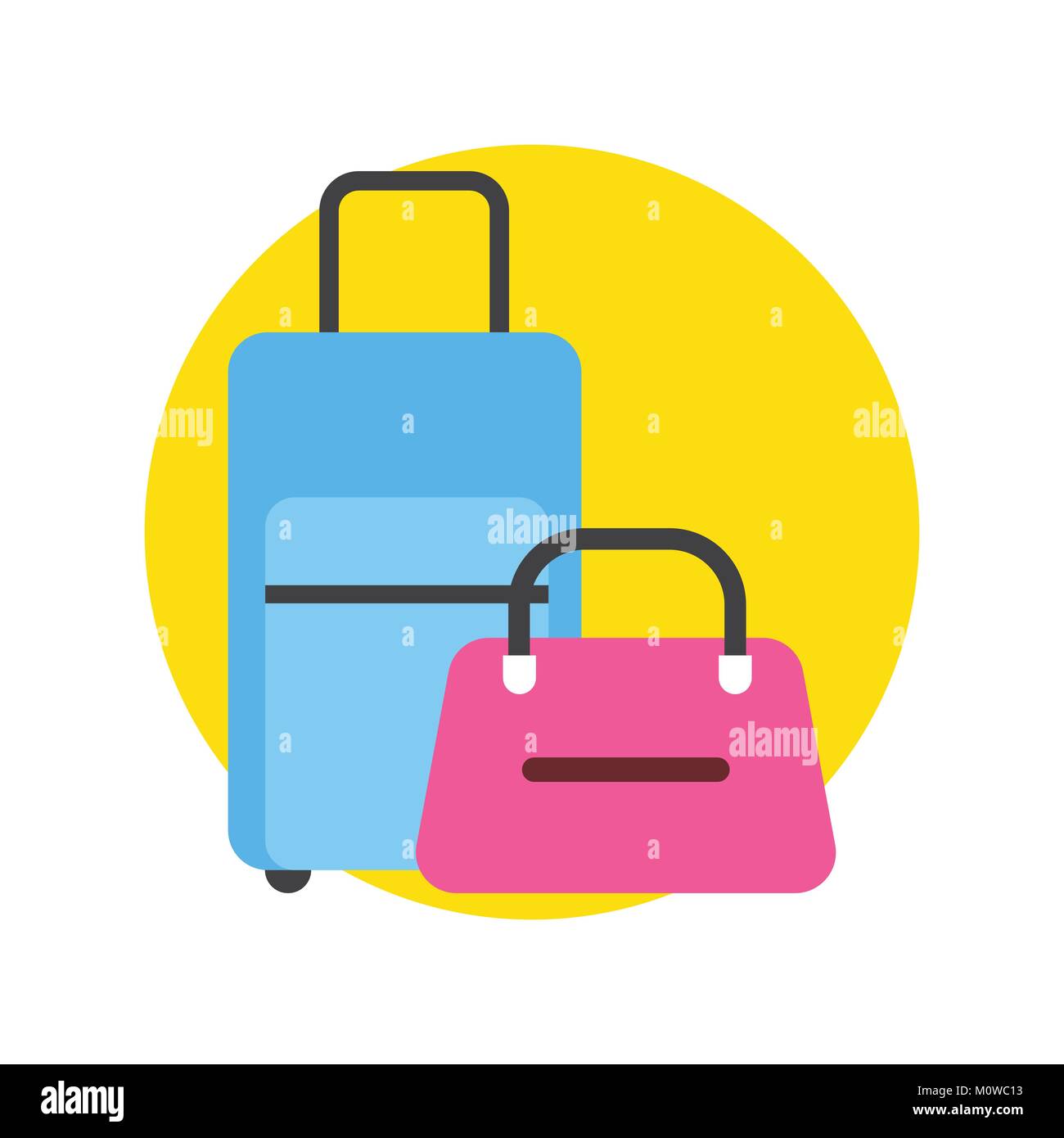 Icona di Bagagli Valigie e borse viaggio bagaglio Immagine e Vettoriale -  Alamy