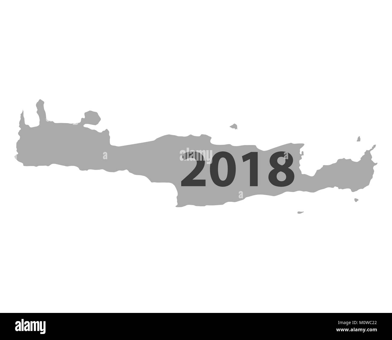 Mappa di Creta 2018 Foto Stock