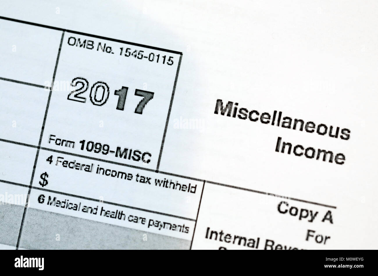 Stati Uniti moduli fiscali per l'IRS. Foto Stock