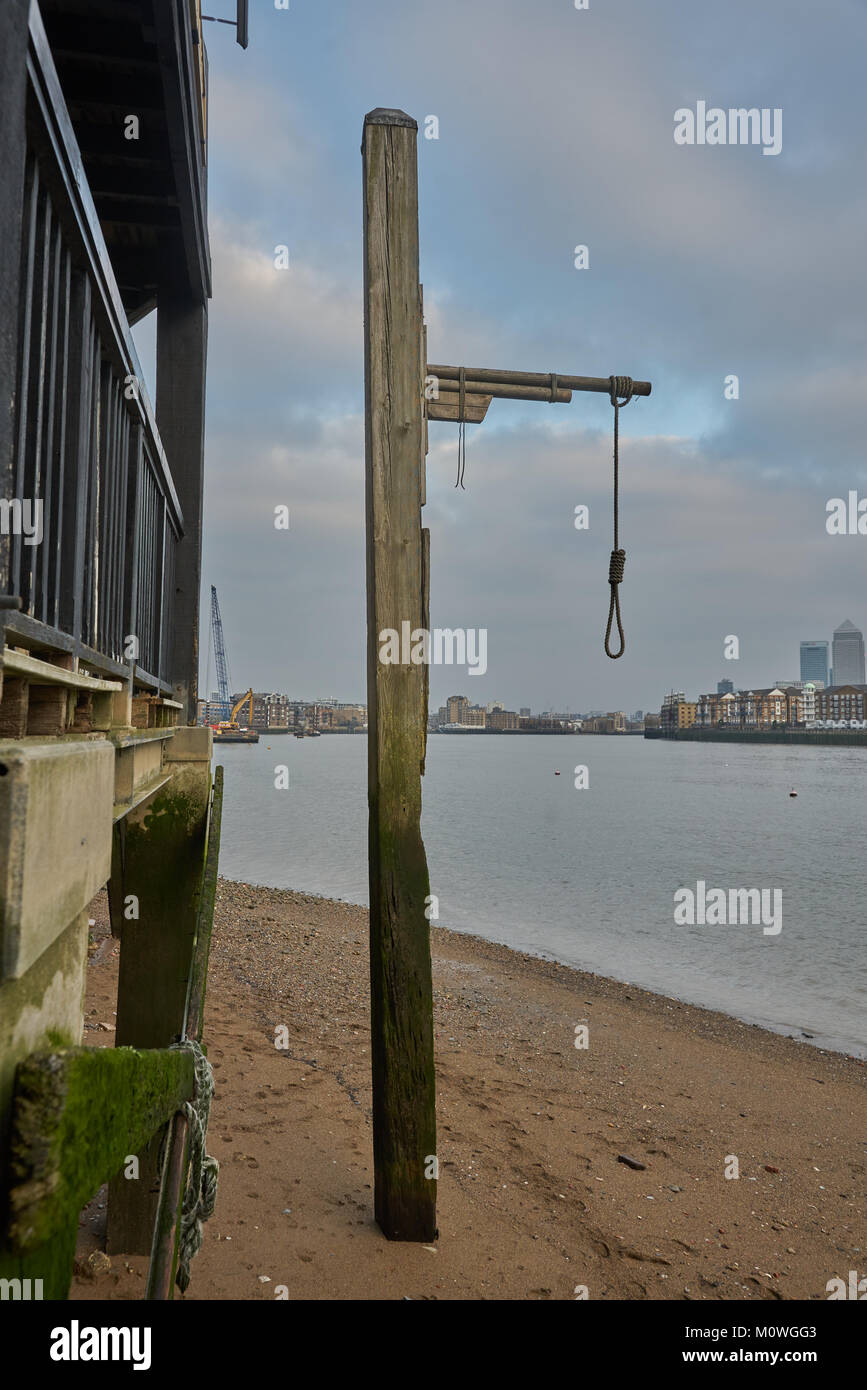 Hangmans cappio fiume thame Foto Stock