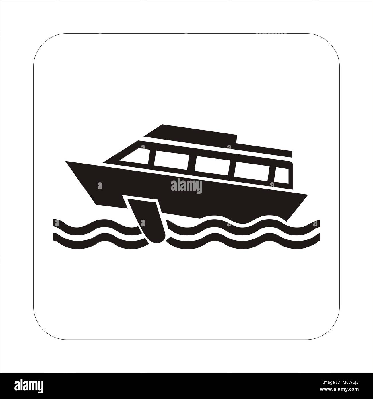 River bus icongraphic Foto Stock
