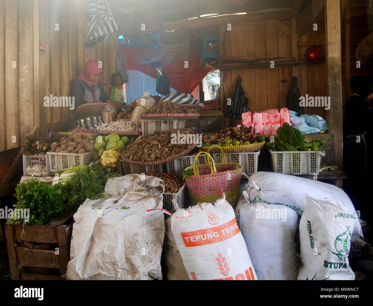 Indonesiano mercati tradizionali Foto Stock