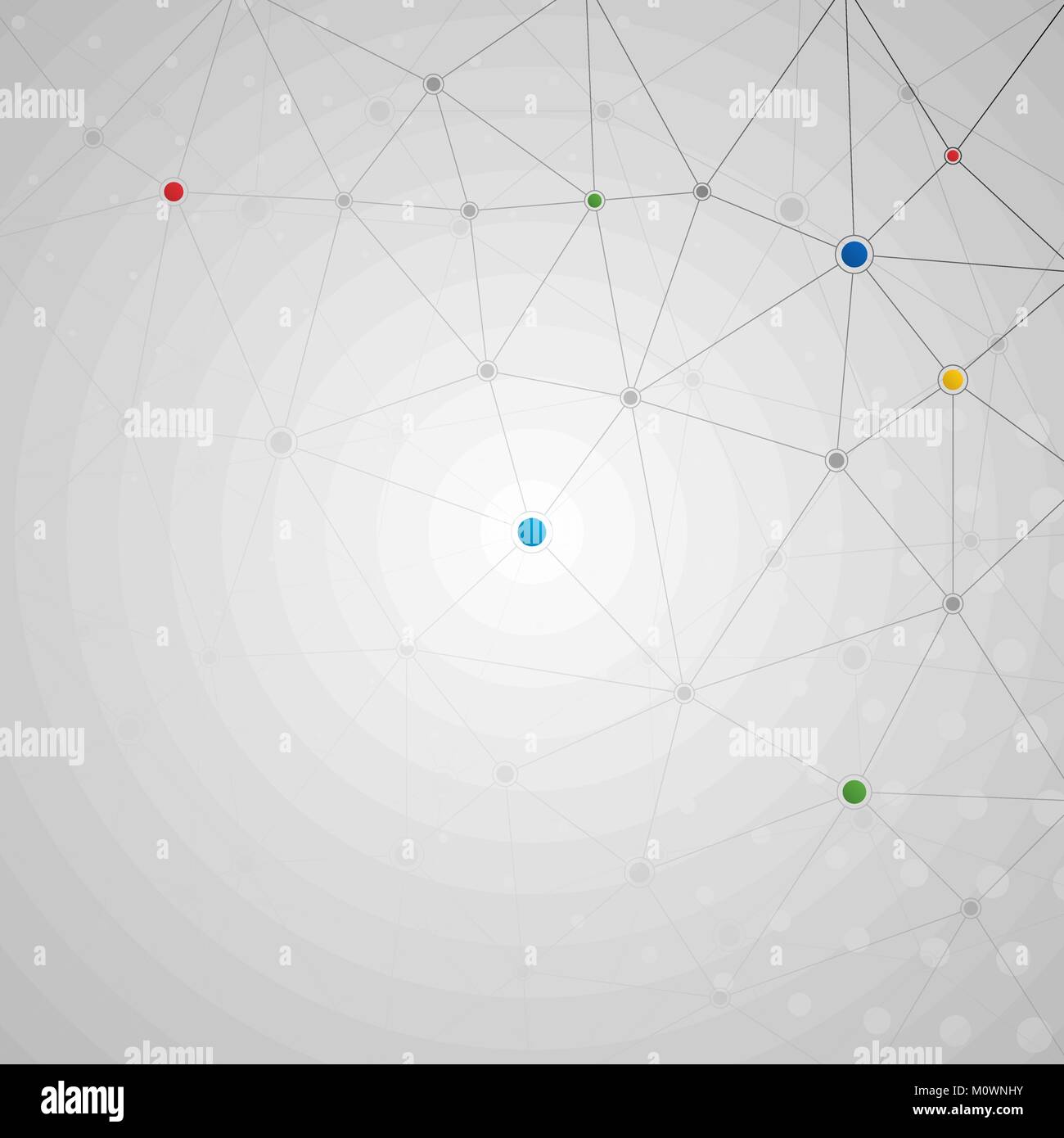 Illustrazione Vettoriale di linee connesse e i puntini con linea a rotondi. Rete globale di modello di connessione Illustrazione Vettoriale