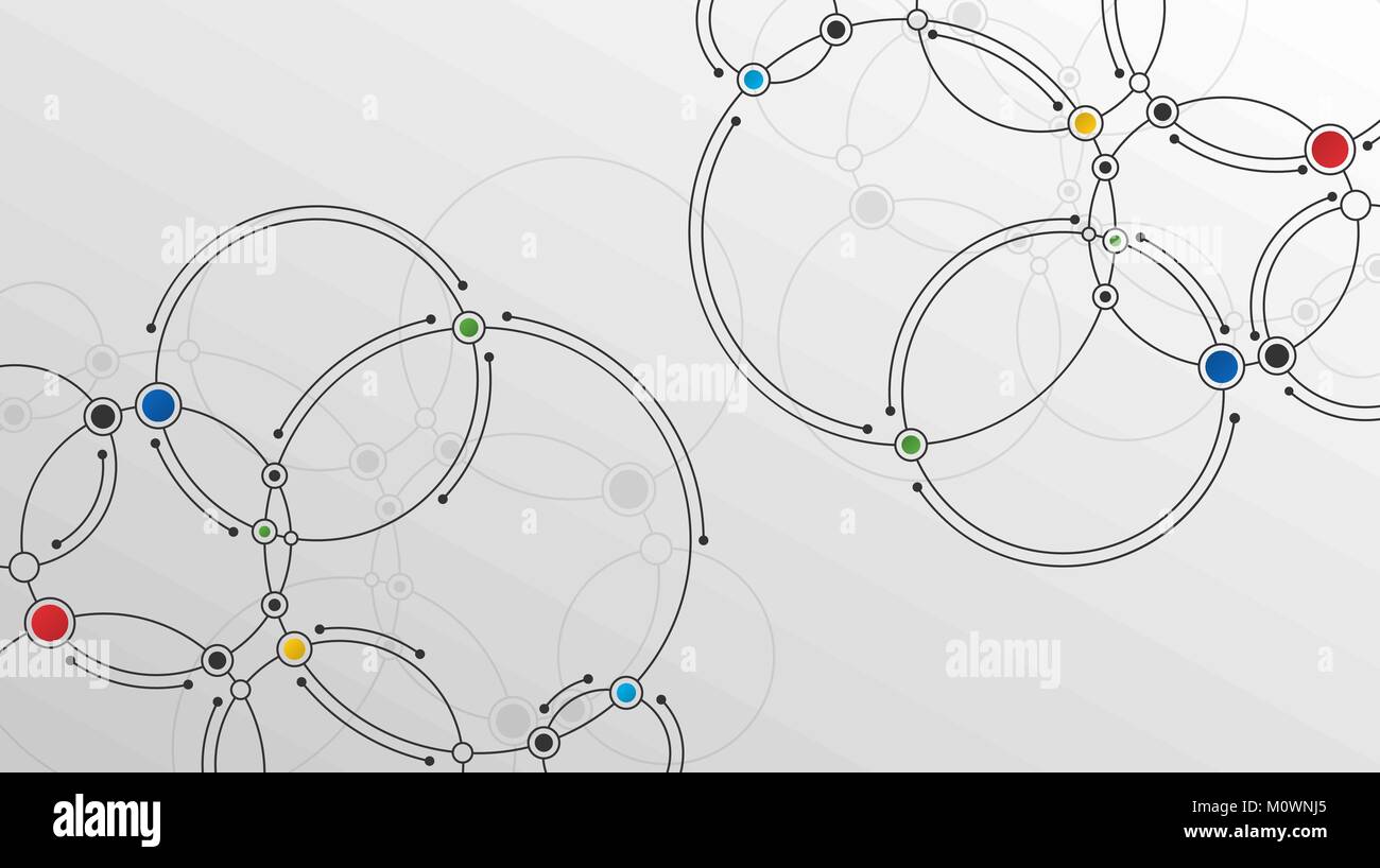 Illustrazione Vettoriale di linee connesse e i puntini sullo sfondo. Digitale modello futuristico. Abstract tecnologia geometrica sfondo per il vostro design Illustrazione Vettoriale