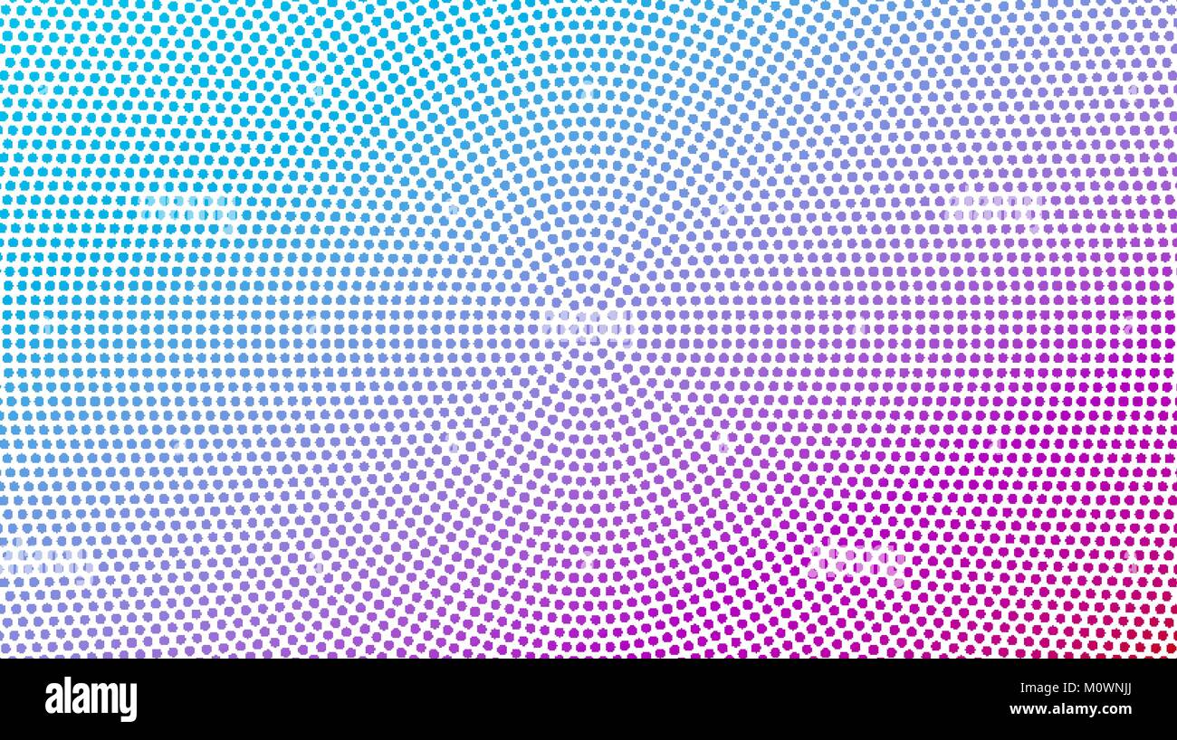 Illustrazione Vettoriale di astratta round halftone pattern puntiforme come sfondo. Sfondo geometrico. Fumetto pop art stile puntini colorati texture vettoriali Illustrazione Vettoriale