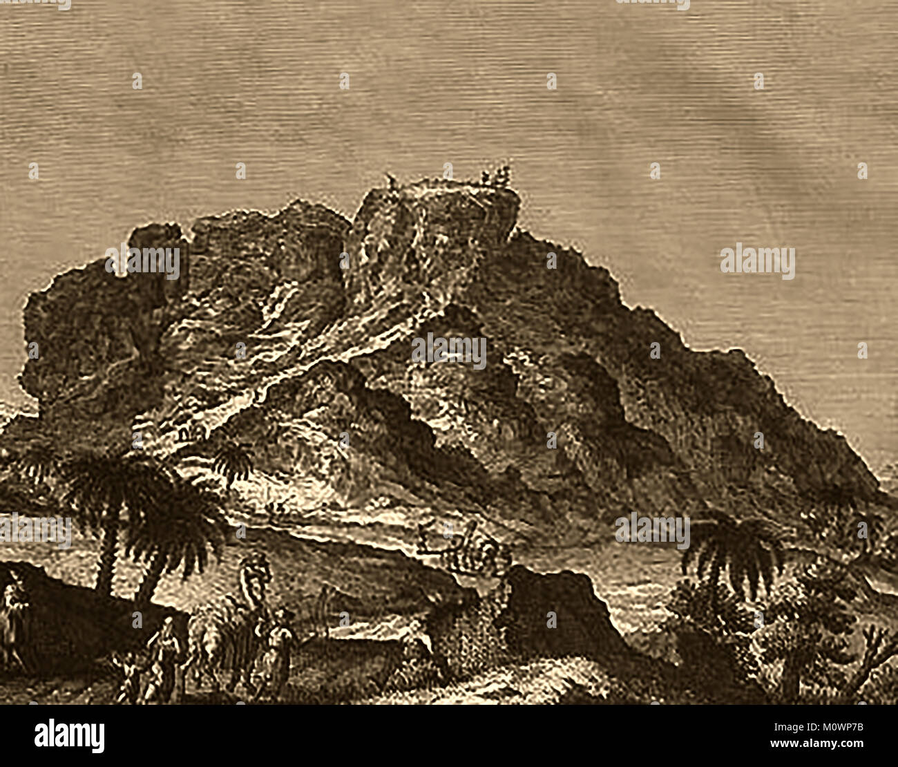 Torre di Babele / Babilonia - Archeologia - il presunto luogo di Caldea di Babilonia o torre di Babele da 'rovine di Babilonia" da Claudio James ricco 1816 Foto Stock