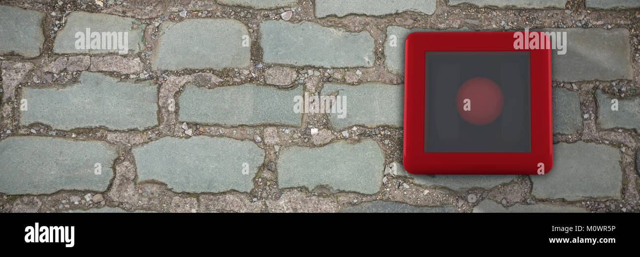 Immagine composita di fuoco il campanello di allarme Foto Stock