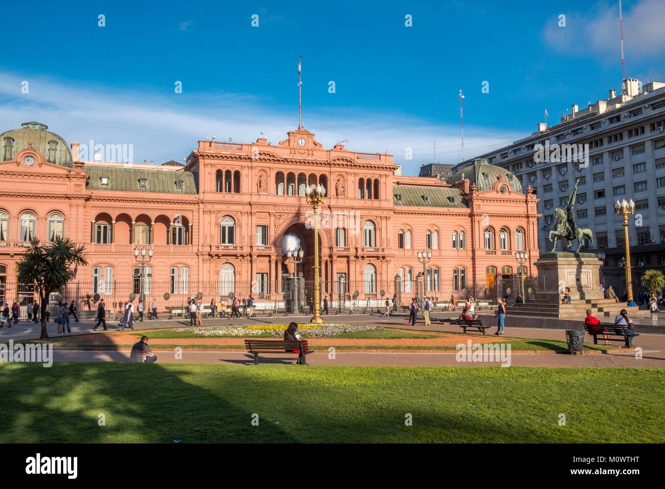 L'Argentina,provincia di Buenos Aires,Buenos Aires,Plaza de Mayo,Casa Rosada palazzo presidenziale Foto Stock