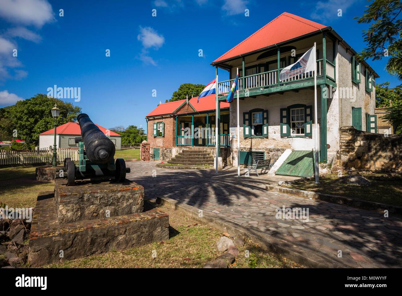 Paesi bassi,Sint Eustatius,Oranjestad,Sint Eustatius storia museo,l'esterno Foto Stock