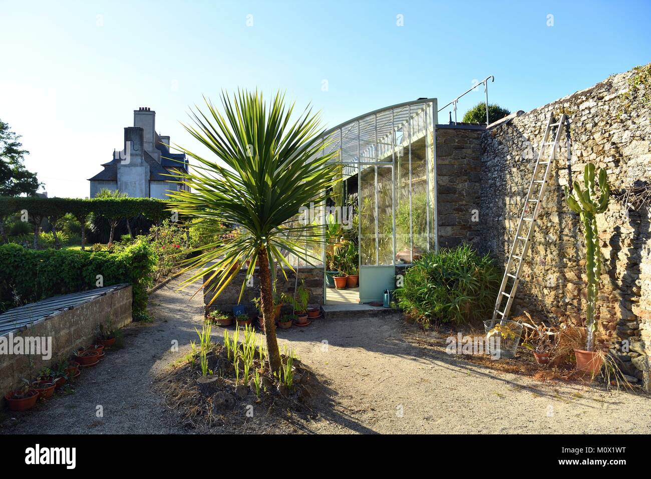 Francia,Ille et Vilaine,Saint Malo,malouiniere du Puits Sauvage (un malouiniere è un armatore tipica casa di Saint Malo) Foto Stock