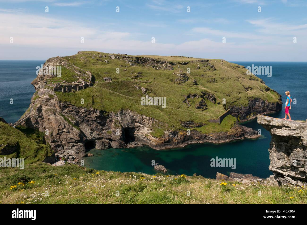 Regno Unito,Cornwall,Tintagel,Tintagel isola,Arthurian legends Foto Stock