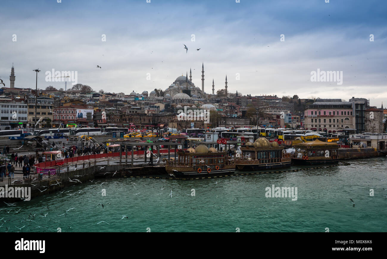 Yeni Cami la nuova moschea di Istanbul , Turchia Foto Stock