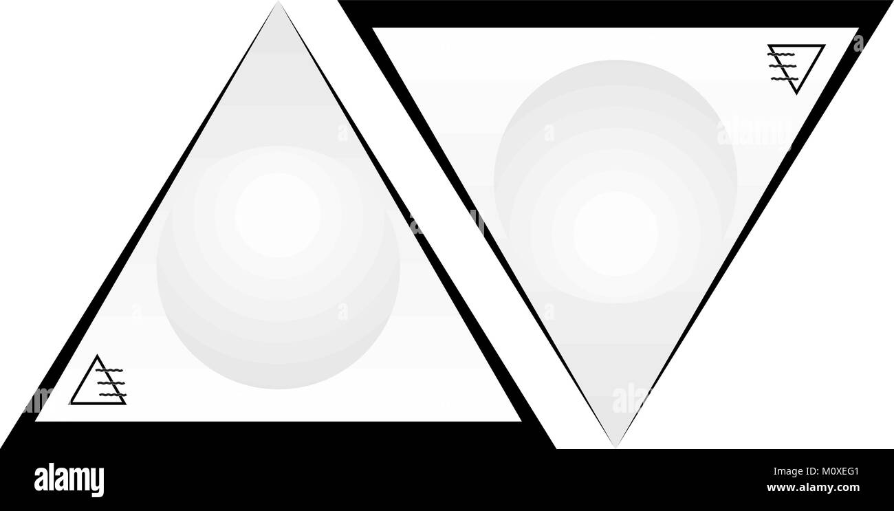 Astrazione di triangoli e sfera design logo aziendale Illustrazione Vettoriale