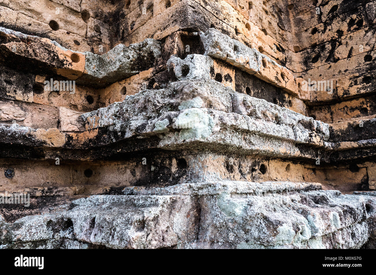 East Mebon dettagli del tempio di Angkor Wat in Siem Reap, Cambogia Foto Stock