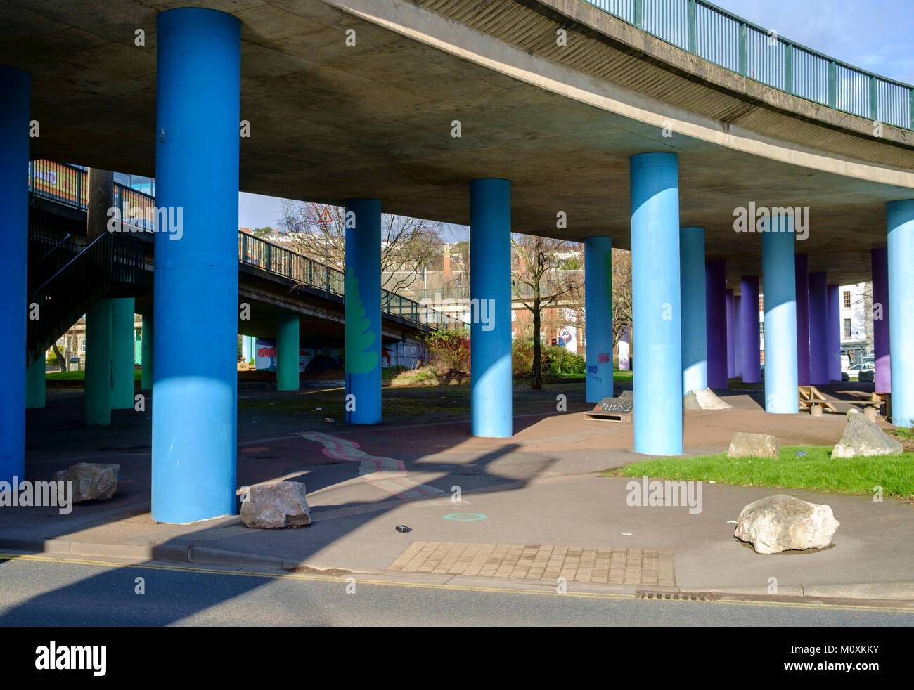 Cumberland Basin cavalcavia porto di Bristol Foto Stock