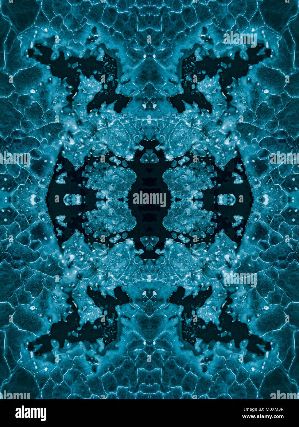 Composito Digitale di ghiaccio, Islanda. Questa immagine viene girato utilizzando un drone. Foto Stock