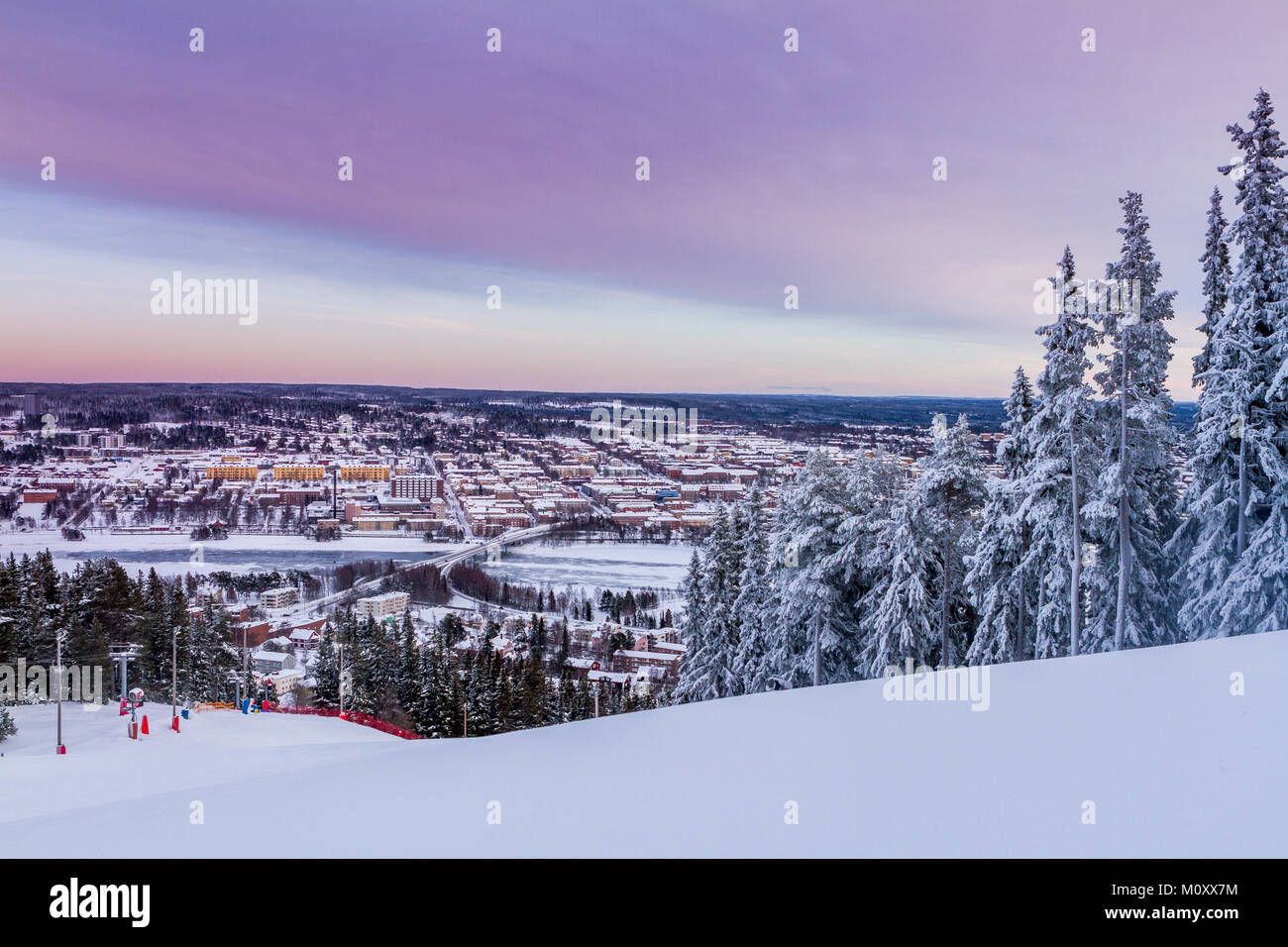 Inverno in Svezia Foto Stock
