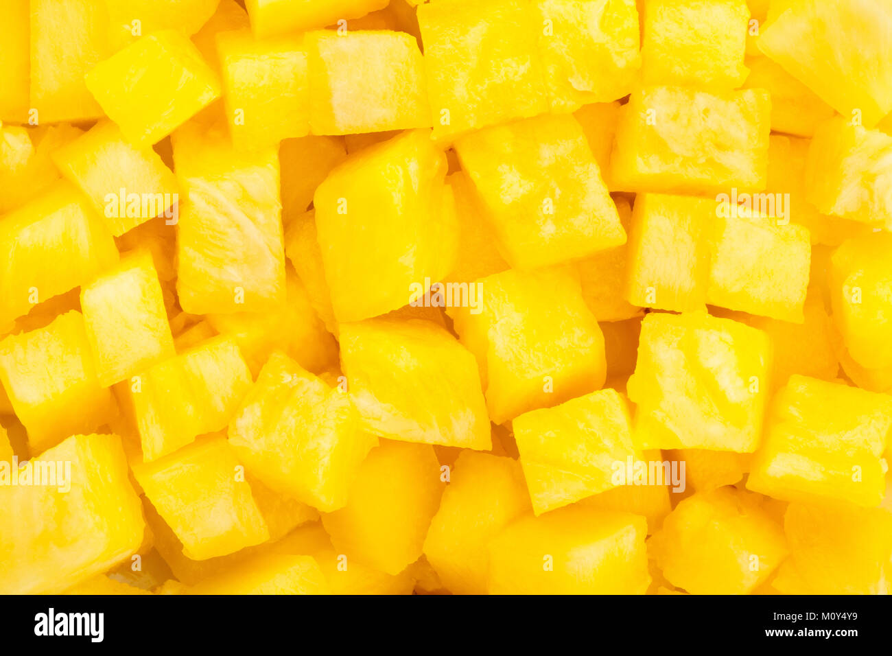 Ananas a fette texture closeup Foto Stock